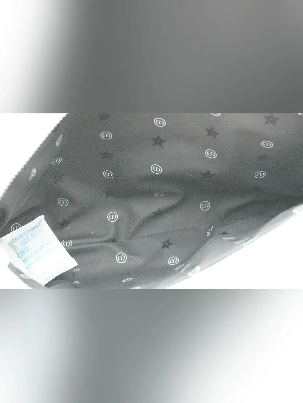 The DIOR Beauty Gray Suede Cosmetics Make Up Bag